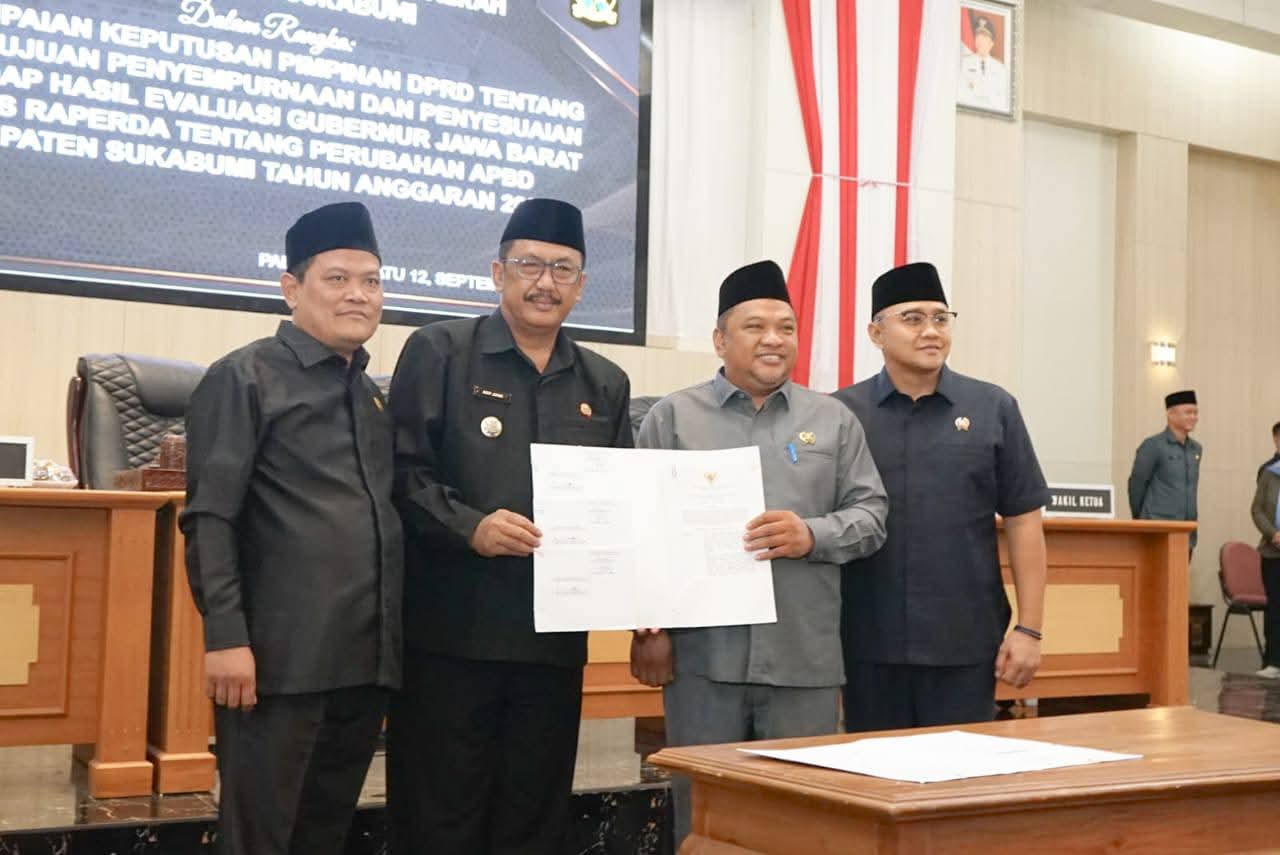 DPRD Kabupaten Sukabumi Gelar Paripurna, Sampaikan Keputusan Hasil Evaluasi Gubernur