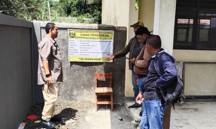 Kasi Sarpras Disdik Kabupaten Sukabumi Laksanakan PHO, Tinjau Tiga Pekerjaan Fasiltas