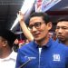 Calon wakil presiden nomor urut 02, Sandiaga Uno, di kawasan Tanjung Barat, Kamis (8/11/2018). (KOMPAS.com/JESSI CARINA )
