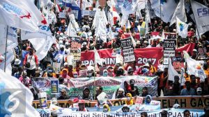 40 Ribu Buruh Gelar Aksi, 26.500 Ribu Polisi Dikerahkan