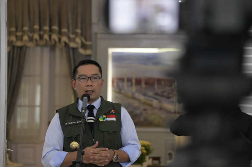 Gubernur Jawa Barat, Ridwan Kamil saat jumpa pers di Gedung Pakuan (Foto: Pemprov Jabar)