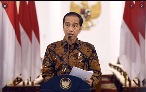 Presiden Joko Widodo saat konferensi pers soal virus corona (Foto: Sumut Pos/net)