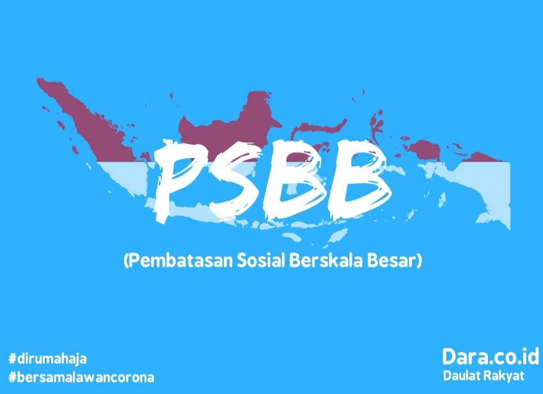 Ilustrasi PSBB. (Design: Muhammad Zein/dara.co.id)