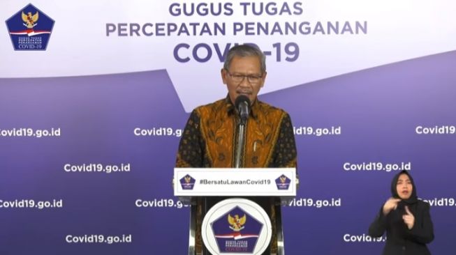 Juru Bicara Pemerintah untuk Penanganan Covid-19 Achmad Yurianto. ( Youtube BNPB Indonesia)