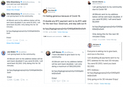 Tangkapan layar akun Twitter yang diretas. (Ist)