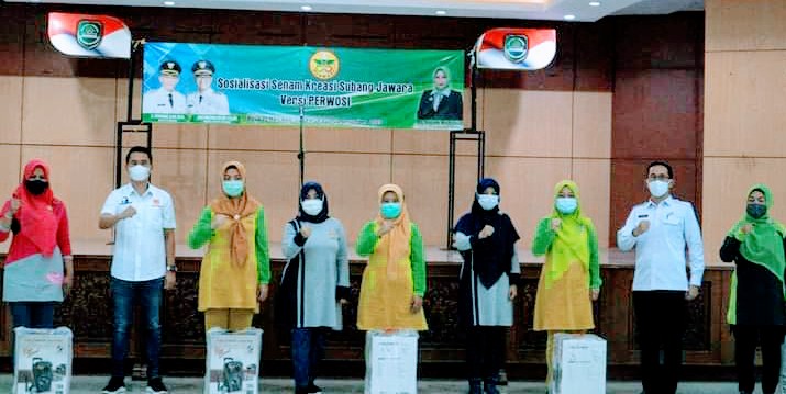 Perwosi Kabupaten Subang sosialisasikan Senam Subang Jawara (Foto: Deny Suhendar/dara.co.id)