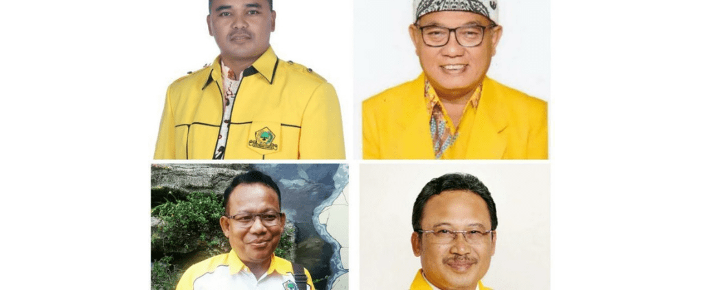 Empat Bakal Calon Ketua DPD Golkar Kabupaten Bandung, (Atas-kiri-kanan) Sugianto, Anang Susanto, 
(bawah-kiri-kanan) Cecep Suhendar, Yanto Setyanto