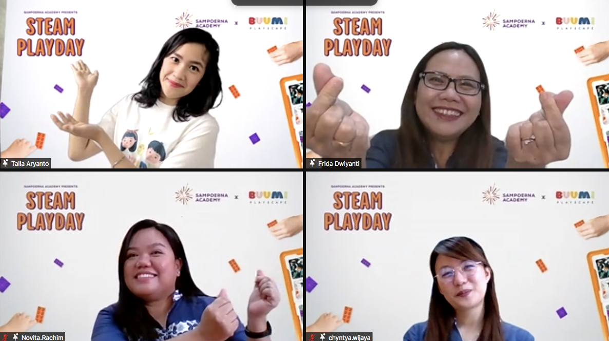 Buumi Playscape sedang memberikan aktivitas “Number Hop Game” dalam acara Sampoerna Academy “STEAM PLAYDAY” (31/07) untuk mengajak anak – anak belajar mengenal angka, melatih kemampuan konsentrasi dan mendengarkan instruksi, menstimulasi motorik kasar dengan berlari dan melompat (Foto: Istimewa)