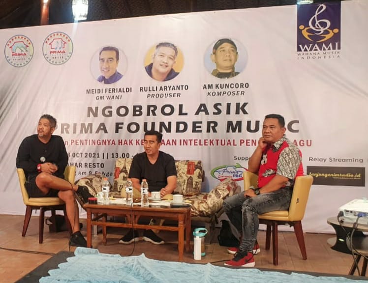 Suasana Talkshow Ngobrol Asik Prima Founder Music yang digelar PT. Armada Prima Founder bersama Wahana Musik Indonesia pada Kamis, 28 Oktober 2021 di Yogyakarta. (Dok. Prima Founder)