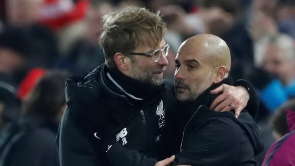 Pelatih Liverpool Jurgen Klopp bakal aduk strategi dengan racikan pelatih Man. City Pep Guardiola yang akan bertemu di  Anfield Minggu (3/10/2021), kick-off 22:30 WIB. (Foto:
BolaOkezone)