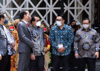 Presiden Jokowi saat berpidato di Dies Natalis Ke-67 Universitas Katolik Parahyangan, di Bandung, Jawa Barat, Senin (17/01/2022) pagi. (Foto: Humas/Oji)