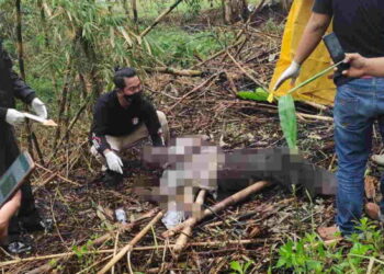 Penemuan mayat di areal Situ Leutik Kota Banjar (Foto: Istimewa/HR)