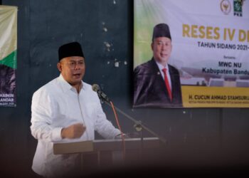 Ketua Fraksi PKB DPR RI H. Cucun Ahmad Syamsurijal saat melaksanakan reses IV masa persidangan 2021-2022 di Kecamatan Pasirjambu Kabupaten Bandung (Foto: Istimewa)