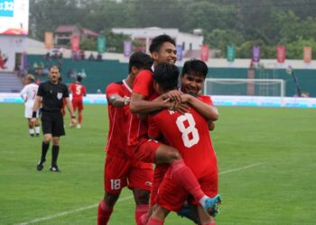 Timnas Indonesia U-23 berhasil mengalahkan Myanmar U-23, 3-1 di laga terakhir penyisihan Grup A cabor sepakbola putra SEA Games 2021, di Stadion Viet Tri, Vietnam, Minggu (15/5/2022).(Foto: PSSI)