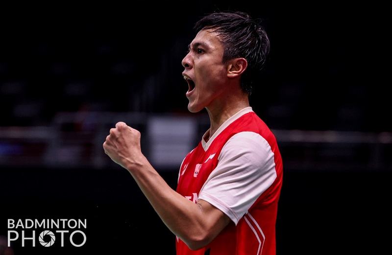 Shesar Hiren Rhustavito menjadi penentu kemenangan Indonesia atas Jepang di semifinal Piala Thomas 2022 (Foto: Badminton Photo/Raphael Sachetat)