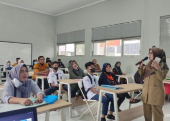 Hari pertama penerima peserta didik baru (PPDB) di SMKN Majalaya Kabupaten Bandung, Senin (6/6/2022). (Foto Dok SMKN Majalaya)