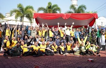Menyambut Hari Bhayangkara ke-76, Polresta Bandung menggelar FunBike dengan tema "Semarakan Bersama Bersepeda Sinergitas TNI-POLRI", Minggu (19/6/2022). (Foto: Humas Polresta Bandung)