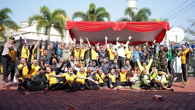 Menyambut Hari Bhayangkara ke-76, Polresta Bandung menggelar FunBike dengan tema "Semarakan Bersama Bersepeda Sinergitas TNI-POLRI", Minggu (19/6/2022). (Foto: Humas Polresta Bandung)