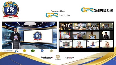 Government Public Relations (GPR) Institute menggelar acara Top GPR Award & GPR Conference 2022. Acara bertema “Optimalisasi Digital GPR Menuju Era Metaverse” ini dilangsungkan secara virtual pada Rabu (31/8/2022).(Foto: Ist)