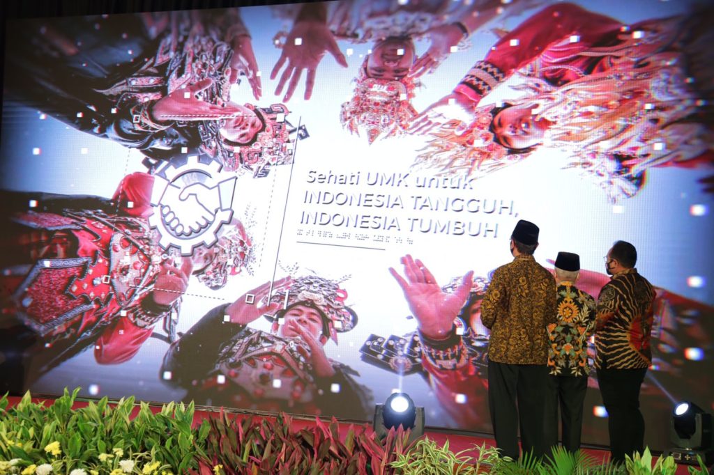 Peluncuran Program Sertifikasi Halal Gratis atau Sehati bagi pelaku UMK, Rabu (08/09/2021). (Foto: Humas Kemenag)

