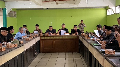 Komisi IV DPRD Kabupaten Sukabumi gelar Rapat Kerja Rancangan Peraturan Daerah tentang Perubahan Peraturan Daerah Kabupaten Sukabumi Nomor 9 tahun 2009 tentang Penyelenggaraan Pendidikan, di Gedung Islamic Center, Kamis (8/9/2022).(Foto: dian/dara.co.id)