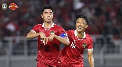 Muhammad Ferrari menyumbang satu gol saat Timnas Indoensia mengalahkan Vietnam 3-2 di Stadion Gelora Bung Tomo, Surabaya, Minggu (18/9/2022). (Foto: PSSI)