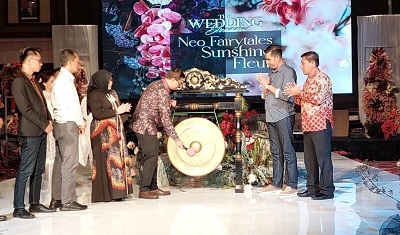 Sekretaris Daerah Kabupaten Bandung Cakra Amiyana membuka The Wedding Dream, bertempat di Degung Ballroom Grand Sunshine Soreang, Kabupatn Bandung, Sabtu (3/9/2022). (Foto : Ist)