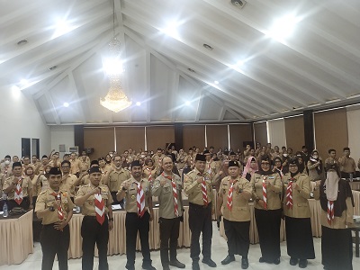 Peserta dan Para Nara Sumber Bimtek tentang Kepramukaan Bandung Barat (Foto: Istimewa)