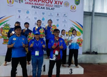 Atlet Kabupaten Garut berhasil meraih medali di Cabor Pencak Silat dalam lanjutan Porprov Jabar XIV Tahun 2022 yang dilaksanakan di Kabupaten Subang, Kamis (17/11/2022) (Foto: Istimewa)