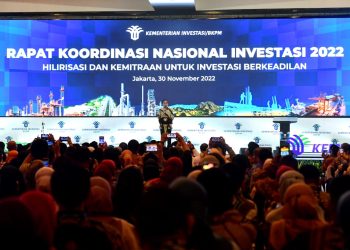 Presiden Jokowi saat membuka Rakornas Investasi Tahun 2022 di The Ritz-Carlton, Jakarta, Rabu (30/11/2022) pagi. (Foto: BPMI Setpres/Rusman)