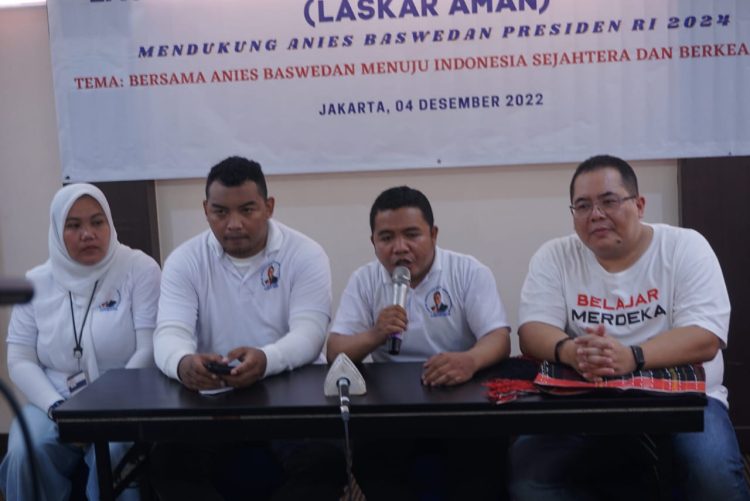 Laskar AMAN deklarasikan dukungan terhadap Anies Baswedan sebagai calon presiden di Pilpres 2024 nanti (Foto: Istimewa)