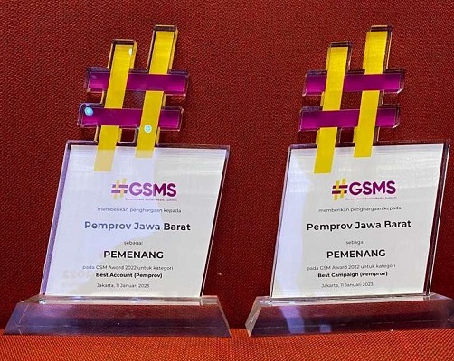 Pemerintah Daerah Provinsi Jawa Barat meraih dua penghargaan dalam GSM Award 2022. (Foto: jabarprov.go.id)