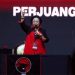 Megawati saat pidato pada Hari Ulang Tahun (HUT) PDIP ke-50 di JI-Expo Kemayoran, Jakarta, Selasa (10/1/2023). (Foto: Istimewa)