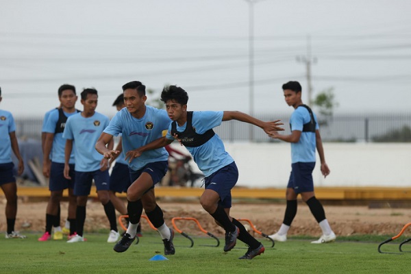 Timnas U-20 Indonesia membidik kemenangan kedua pada laga Grup A SEA Games 2023 kontra Myanmar. Pertandingan digelar di Stadion Nasional Olimpiade, Phnom Penh, Kamboja, Kamis (4/5/2023). (Foto: PSSI)
