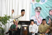 
Bupati Bandung Dadang Supriatna menghadiri
kegiatan Rembug Bedas di Kelurahan Beleendah dan Andir, Kecamatan Baleendah.(Foto: diskominfo)