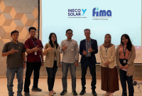 Dari kiri ke kanan: Sidik Gunawan, Finusolprima Engineering and Utility, Harto, Finusolprima
Engineering, Fiska Bellania, Spesialis Pengembangan Budaya Finusolprima, Yunus
Aryanto, Manajer Finusolprima Engineering & HSE, Benoît Prim, Direktur Manajemen
Inecosolar, Irana Krisiana, Sales Engineer Inecosolar, Christine Nugraheni, Supervisor
Pengembangan Teknologi Sistem Manufaktur Finusolprima (Foto: Istimewa)