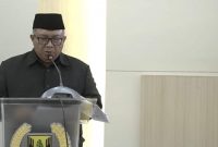 Bupati Sukabumi H Marwan Hamami saat menyampaikan LKPJ Bupati (Foto: Istimewa)