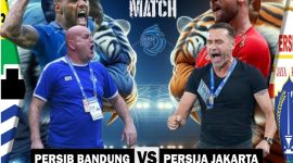 Persib menghadapi Persija Jakarta pada pertandingan lanjutan Liga 1 2023/2024 di Stadion Si Jalak Harupat, Kabupaten Bandung, Sabtu (9/3/2024). (Foto: miga/dara)
