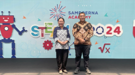 (Dari kiri ke kanan) Frida Dwiyanti, Principal of Sampoerna Academy Sentul dan Winner Jihad
Akbar, S.Si., M.Ak., Direktur Sekolah Menengah Atas KEMENDIKBUDRISTEK RI membahas tentang
pendekatan pembelajaran STEAM yang digunakan untuk mendorong dan membantu siswa
mengintegrasikan serta menerapkan pengetahuan dari berbagai bidang ilmu dalam rangkaian kegiatan
STEAM Expo 2024 di Sampoerna Academy Sentul (Foto: Istimewa)
