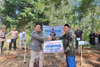 Penanaman bibit pohon di kawasan perkebunan Ponpes Safinatul Faizin, Kecamatan Cibalong, Kabupaten Garut, salah satu rangkaian HUT PNM ke-25, JUmat (17/5/2024)(Foto: Istimewa)