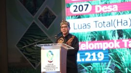 
Bupati Bandung Dadang Supriatna memberikan sambuatan selamat datang pada pembukaan 