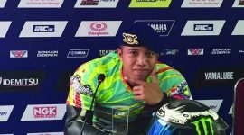 I Putu Adi Kartika Putra - Adi Tom, Pebalap motor yang juga anggota Ditpolairud Polda Bali. (Dok. Istimewa)