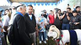 
Pj Gubernur Jawa Barat Bey Machmudin mnnghadiri Kontes Ternak dan Expo Pangan Tingkat Provinsi Jawa Barat Tahun 2024 di The Landen, Lembang, Kabupaten Bandung Barat, Kamis (25/17/2024).(Foto: Biro Adpim Jabar)