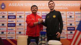 
Pelatih Timnas Indoesia Indra Sjafri, dan Pelatih Malaysia, Juan Torres Garrido siap menampilkan permainan menarik saat timnya bertemu di laga semifinal ASEAN U-19 Boys Championship 2024, di Stadion Gelora Bung Tomo, Sabtu (27/7/2024) pukul 19.30 WIB.(Foto: PSSI)

