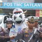 Jajaran Satlantas Polres Garut saat menggelar Operai Patuh Lodaya 2024 di Bunderan Tarogong, Kecamatan Tarogong Kaler, Kabupaten Garut, Jumat (26/7/2024)(Foto: Istimewa)