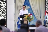 
Penjabat Gubernur Jawa Barat Bey Machmudin menghadiri Rapat Koordinasi (Rakor) Lintas Sektoral Operasi Mantap Praja Lodaya 2024 di aula Ditlantas Polda Jabar, Kota Bandung, Senin (12/8/2024).(Foto: Biro Adpim Jabar)


