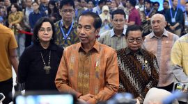Presiden Joko Widodo (Jokowi) menghadiri Festival Ekonomi dan Keuangan Digital (FEKDI) dan Karya Kreatif Indonesia (KKI) di Jakarta Convention Center Senayan, Jakarta, Kamis (1/8/2024). (Foto: Humas Setkab/ Djay)
