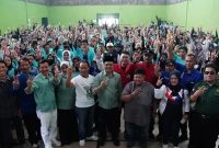 Calon Bupati Bandung Dadang Supriatna menghadiri Yaumul Ijtima PCNU Kabupaten Bandung, di MWCNU Kecamatan Katapang, Sabtu  (5/10/2024). (Foto: Ist)
