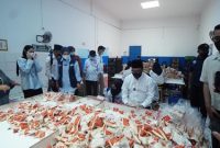 
Pasangan calon Bupati dan Wakil Bupati Garut, Abdusy Syakur Amin dan Putri Karlina, mengunjung pabrik bumbu di Kecamatan Karangpawitan, Kabupaten Garut, Senin (14/10/2024).(Foto: andre/dara)
