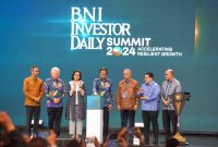Presiden Joko Widodo (Jokowi) pada Peresmian Pembukaan BNI Investor Daily Summit 2024, di Jakarta Convention Center (JCC) Senayan, Provinsi DKI Jakarta, Selasa (08/10/2024). (Foto: Humas Setkab/Rahmat)
